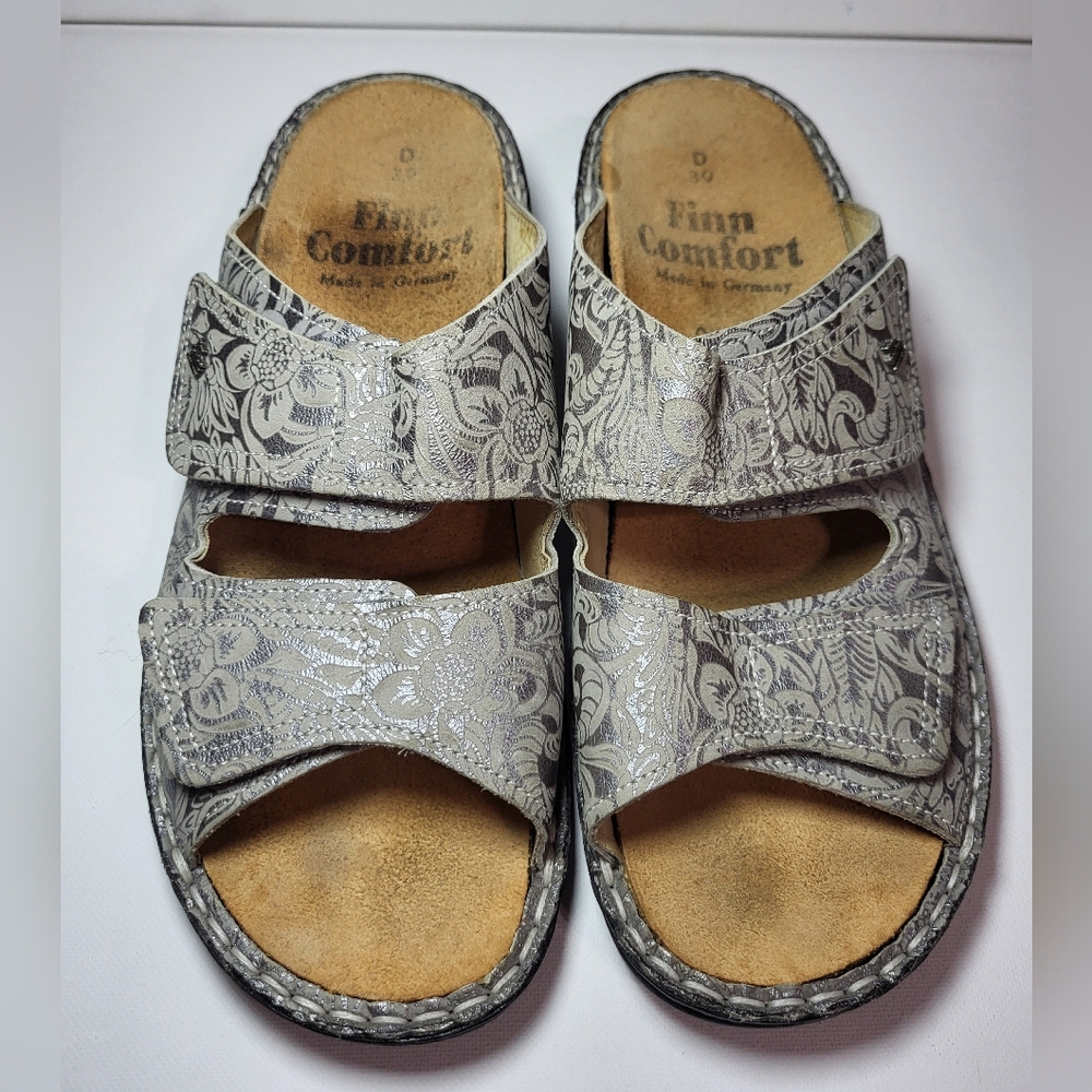 Finn Comfort Germany Jamaika-S Slip On Gray Sandals Women's Size 39 EU